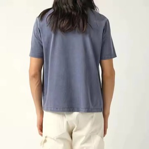 T-shirt décontracté en coton uni pour homme, manches courtes, avec poche, respirant, idéal pour l'été - Product Image 2