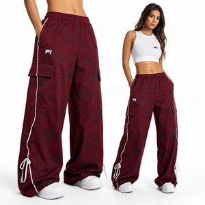 Pantalones deportivos anchos y holgados de chándal para hombre, estilo streetwear personalizado, con rayas, de tejido grueso, de pierna recta y acampanados, tipo jogger. - Product Image 1