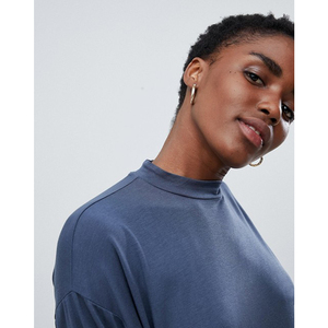 Women's Loose Fit Crew Neck T-Shirt Solid Color Short Sleeve Casual Jersey Cotton <b>Top</b> Breathable All Seasons Wear - Product Image 2