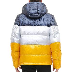 Veste bouffante à fermeture éclair pour hommes, manteau avec sangle d'impression personnalisée, veste épaissie en duvet pour hommes, vente en gros personnalisée - Product Image 3