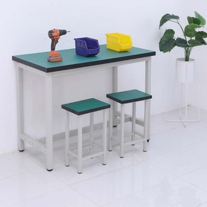 Table de travail autoportante moderne et durable à 2 tiroirs en acier allié pour salle blanche - Product Image 1