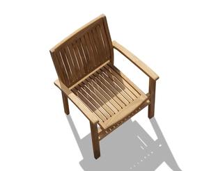 Cómoda Silla de Jardín Apilable de Teca, Resistente al Agua para Uso en Exteriores, en Apartamentos, Cocinas, Restaurantes, Hoteles, Parques y Patios - Product Image 5