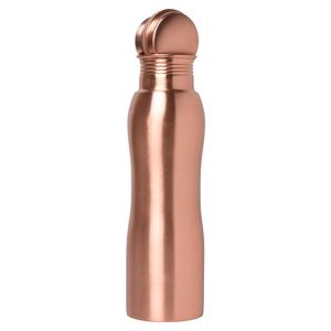 Premium <b>Copper</b> <b>Bottle</b> Glossy Finish Screw Cap Leak-Proof <b>Drinking</b> Ayurvedic GYM Fitness Sports Outdoor Travel <b>Bottles</b> - Product Image 2