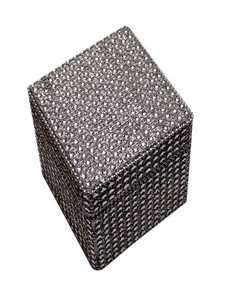 Elegant Silver Embroidered Beaded <b>Storage</b> <b>Trunk</b> with Red Stone Work Decorative Organizer Box for Home Décor Boxes Jewellery - Product Image 3