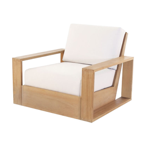 Sillas de madera de teca en oferta, con un estilo moderno y sencillo, ideales para terrazas de viviendas o cafeterías al aire libre, duraderas y de buena calidad. - Product Image 2