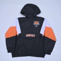 Chaqueta Cortavientos con Capucha de Invierno, Diseño Vintage, Unisex, Ligera, con Media Cremallera, Bordado de los 49ers, Superventas