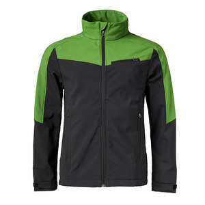 Veste en polaire pour homme avec blocs de couleur, col montant, fermeture éclair, coupe-vent, décontractée, pour l'automne, coupe classique, noir et gris - Product Image 2