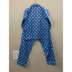 Conjunto de Pijama para Mujer, 100% Algodón, Estampado Floral, Ropa de Dormir Suave y Transpirable, Cintura Elástica, Dos Piezas - Product Image 5