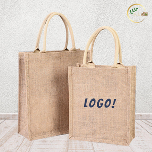 Grand sac fourre-tout en jute pour les courses et le marché des légumes - Product Image 2