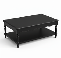 Table basse gonflable pliable moderne et écologique en MDF d'acacia massif, mobilier de salon, vente en gros, artisanat OEM ODM, intérieur