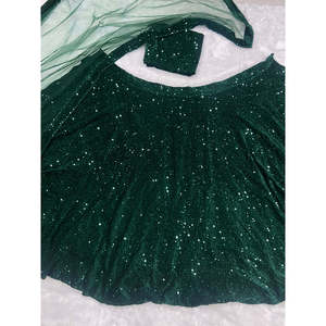 Conjunto Elegante de Lehenga Choli de Fiesta para Mujer con Diseño de Lentejuelas - Product Image 1