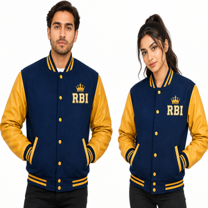 Blouson universitaire réversible en laine de baseball personnalisé, style Letterman, respirant, avec logo brodé fini, qualité supérieure - Product Image 1