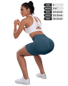 Women Biker Shorts Workout Gym Shorts High Waisted Tummy Control Butt Lifting Running Sports Yoga <b>Booty</b> Scrunch Butt Shorts - Product Image 6