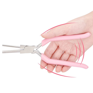 Pince à bijoux 6mm 4mm, pince à cintrer rose clair avec poignée ergonomique et double ressort, outils de fabrication de bijoux - Product Image 3