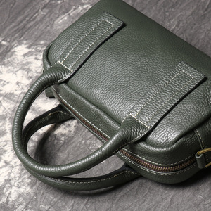 Women's New Trendy Single Shoulder Crossbody Bag <b>Top</b> Layer Vegetable Tanned Cowhide Genuine Leather Zipper. - Product Image 3