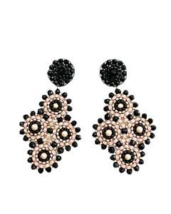 Boucles d'oreilles artisanales pour femmes, avec perles et accents en céramique, style festif et ethnique, à prix avantageux - Product Image 4