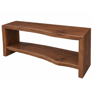 Mesa Consola Rústica Arvena de Primera Calidad con Borde Natural, Estante con Superficie de Madera, Diseño Moderno, Muebles para Sala de Estar, Uso en Vestíbulos de Hotel, Venta al Por Mayor B2B - Product Image 2