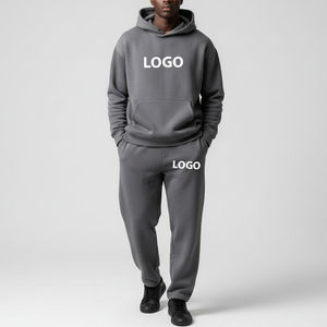 Conjunto Deportivo Personalizado de Invierno, Sudadera con Capucha y Pantalones de Chándal de Algodón con Estampado, 2 Piezas - Product Image 4