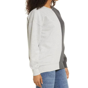 New Arrival Summer Washed 100% Cotton Plus Size Women Sweatshirts Custom Applique Front Design Solid Color Customizable Online - Product Image 2