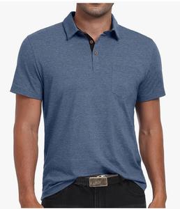 Polo en maille de haute qualité pour homme, style Old Money, motif uni, décontracté, taille XL, avec détails ajourés - Product Image 1