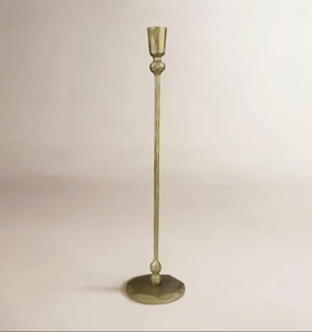 Wholesale Antique Brass Metal <b>Tall</b> Taper Candle Holder Handmade Eco-Friendly Durable Modern Minimalist Wedding Home Decor - Product Image 1