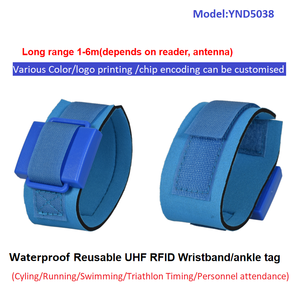 방수 UHF <span class=keywords><strong>RFID</strong></span> 손목밴드 발목 태그 1-6M 판독 범위 <span class=keywords><strong>Alien</strong></span> <span class=keywords><strong>H3</strong></span> 칩 --- 재사용 가능한 마라톤 사이클링용 경기 타이밍 시스템 - Product Image 3