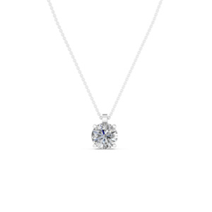 Collar de Plata 925 con Diamante de Laboratorio, Certificado IGI, Fabricante de Joyería Fina Ética, Venta al por Mayor, RJC OEM ODM NK706517 - Product Image 1