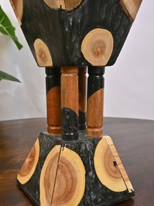 Epoxy Wooden And Resin Tealight <b>Candle</b> Holders Irregular Shape Eco-Friendly Non-Toxic <b>Candle</b> <b>Tray</b> Decorative Home Accent - Product Image 2