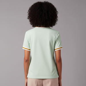 Top trending article 100% cotton ladies polo wholesale manufacturer custom 3D screen printed logo breathable women's polo <b>shirt</b> - Product Image 3