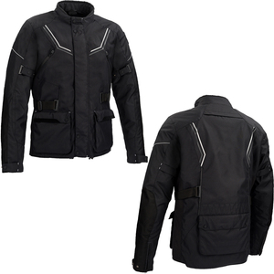 Veste de moto pour homme adulte KEVEN IMPEX en Cordura noir, personnalisée, imperméable, respirante, coupe-vent, manches longues - Product Image 3