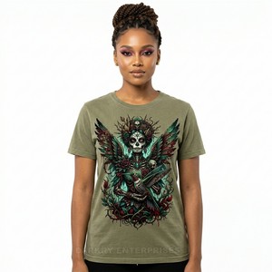 Camiseta al por mayor para mujer con estampado gráfico de castillo, camiseta personalizada con estampado de arquitectura gótica, top vintage negro con lavado ácido estilo streetwear - Product Image 2