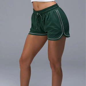 Shorts de sport pour femmes, personnalisés, OEM, à taille mi-haute élastique, respirants, à séchage rapide, en tissu de coton, coupe slim - Product Image 5