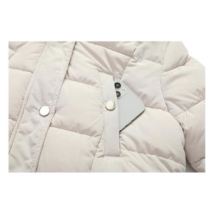 Manteau d'hiver long imperméable pour femme, veste épaisse en duvet alternatif, parka matelassée chaude et isolée avec capuche, coupe-vent et résistante au froid - Product Image 5
