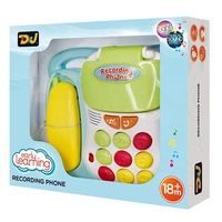 D.J. Jouets pour enfants, jeux de simulation éducatifs, téléphone enregistreur, jouet téléphone réel avec effets sonores, nécessite 2 piles AA (non incluses)