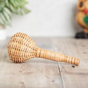 Juego de sonajeros de ratán para bebés, sonajeros naturales, mordedores, juguetes para bebés, precio barato, venta al por mayor - Product Image 6
