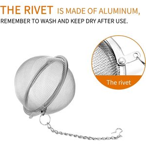 2pcs 2.7 Inches Stainless Steel Mesh <b>Tea</b> Ball <b>Tea</b> <b>Infuser</b> Strainer Filters for <b>Teas</b> - Product Image 4