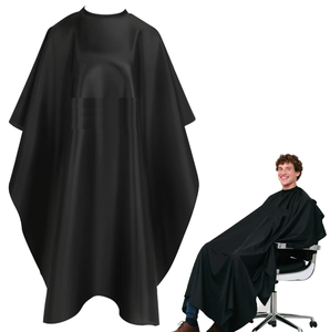 Cape de Coiffure Professionnelle Imperméable Portable Ajustable pour Salon de Coiffure 100% Polyester pour Adultes - Product Image 1