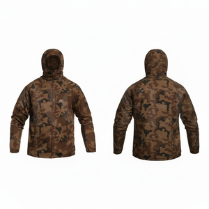 Veste coupe-vent légère et imperméable en polyester camouflage à capuche, personnalisée, pour homme, directement de l'usine - Product Image 3