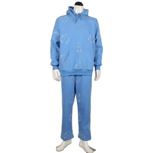 Wholesale Private Label Sweat Suits Custom Rhinestone Tracksuit Men Jogger Sets - Product Image 1