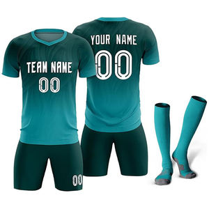 Conjunto Deportivo de Fútbol Unisex Personalizable – Diseño Gratuito, Fábrica OEM, Sublimado, Transpirable, 100% Poliéster, Pantalones Cortos de Tallas Grandes - Product Image 1