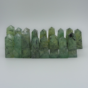 Tour de cristal de préhnite naturelle, pointe de préhnite verte, pierre de guérison pour la méditation Reiki, décoration énergétique, vente en gros - Product Image 4