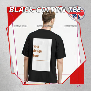 Camisetas Casuales de Algodón 100% Ecológicas con Logotipo Personalizado al por Mayor, Corte Regular, Estilo Urbano Hip Hop para Hombre - Product Image 3
