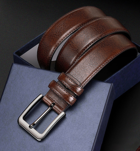 Ceinture en cuir de vache véritable pour homme, boucle en acier, imperméable, respirante, réglable, décontractée, haute qualité, couleur et logo personnalisables, marque sur mesure - Product Image 6