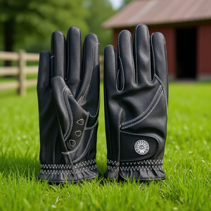 Custom Logo and Color Horse Riding Gloves <b>Equestrian</b> Sets & Accessories - Product Image 2