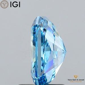 ใบรับรอง IGI เพชร CVD ผลิตในห้องปฏิบัติการ ทรงรัศมี น้ำหนัก 1.50 กะรัต สีฟ้าสดใสแฟนซี ความสะอาดระดับ VS1 เหมาะสำหรับทำจี้ - Product Image 3