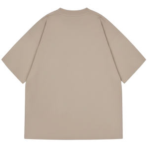 T-shirt en coton surdimensionné pour homme, logo discret sur la poitrine, streetwear, manches courtes, décontracté, mode, fabrication OEM - Product Image 4