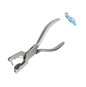 Pince à perforer Ainsworth en acier inoxydable de haute qualité pour la préparation du barrage dentaire en caoutchouc, 18 cm, fabricant et exportateur - Product Image 3