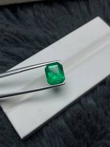 Pierre précieuse émeraude naturelle, taille émeraude, verte, 4,45 carats, pierre non montée pour la fabrication de bijoux - Product Image 4