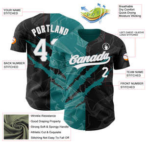 Camiseta de Béisbol Personalizada para Hombre, Impresión Sublimada, 100% Poliéster, Absorbe la Humedad, Diseño con Bloques de Color, Manga Corta, Talla Adulto - Product Image 2