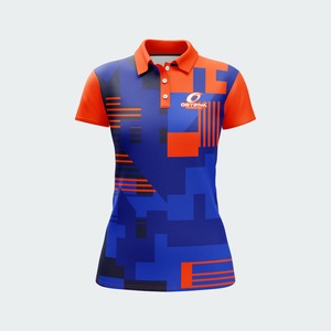 Polo de Mujer de Primera Calidad, Manga Corta, Bloques de Color, Secado Rápido, Poliéster, Ropa Deportiva, Logotipo Estampado en la Parte Delantera - Product Image 5